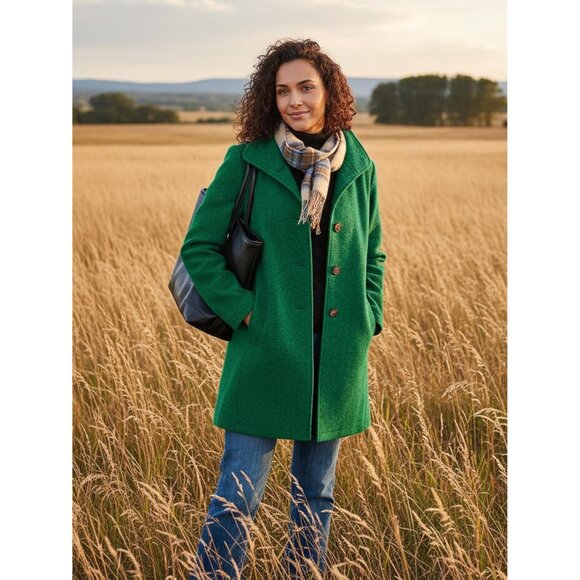 Womens Coats Winter Long Wool Coat Trench Coat Fall Clothes Casual Blazers Notch - Picture 2 of 6